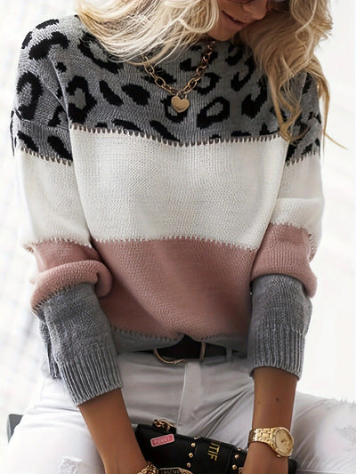 MODESSO® | Sweter z nadrukiem w panterkę