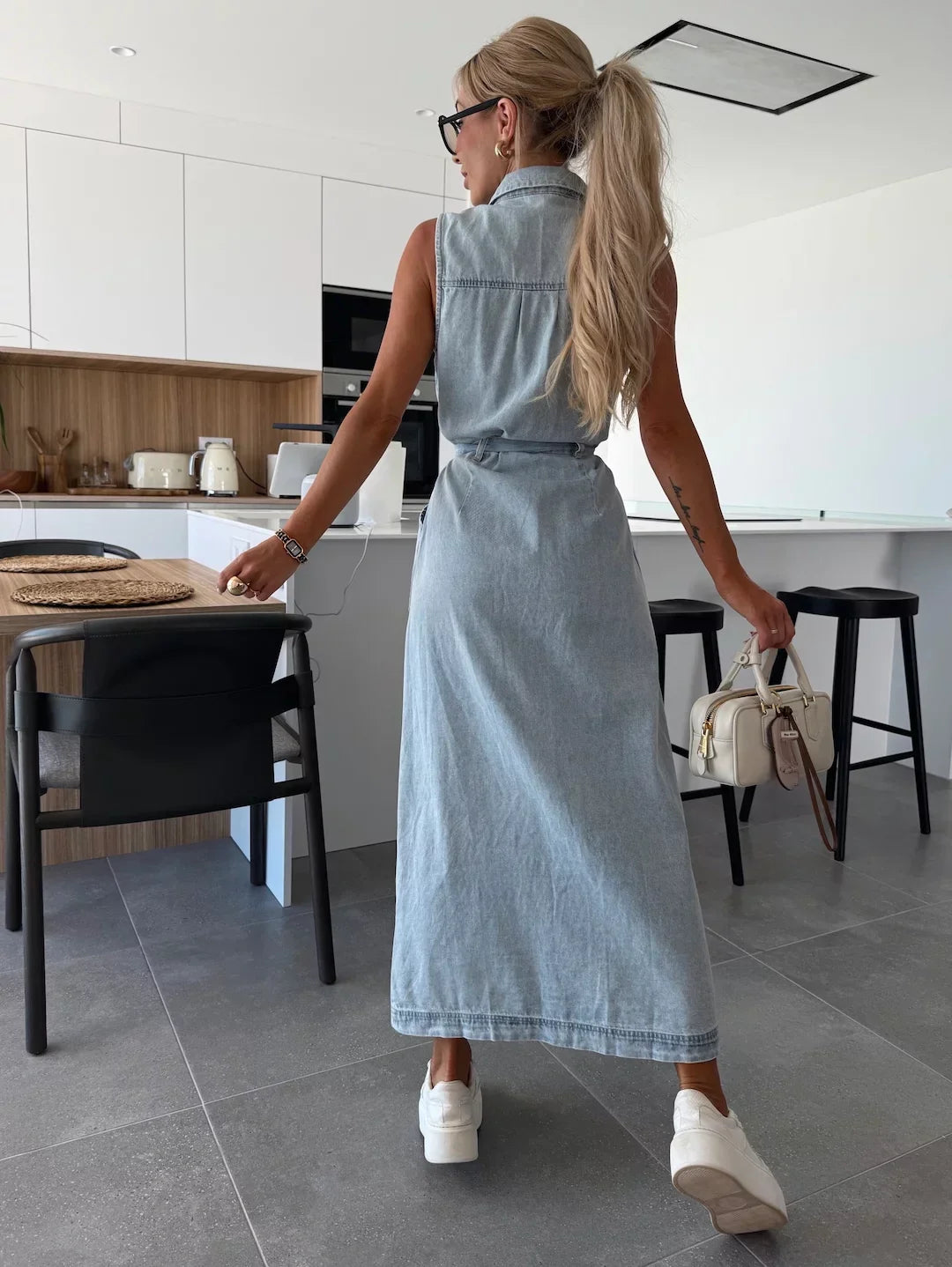 MODESSO® | Isabelle Maxi Dżinsowa Sukienka
