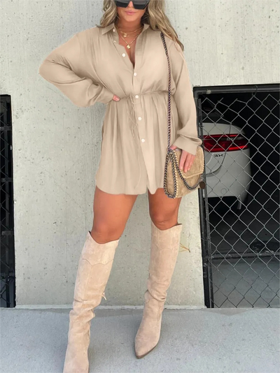 MODESSO® | Modna satynowa sukienka typu romper