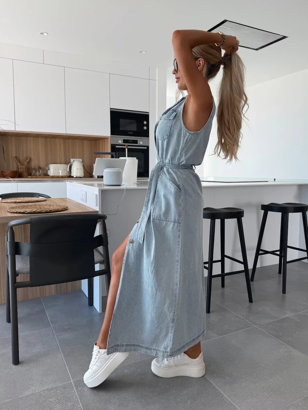 MODESSO® | Isabelle Maxi Dżinsowa Sukienka