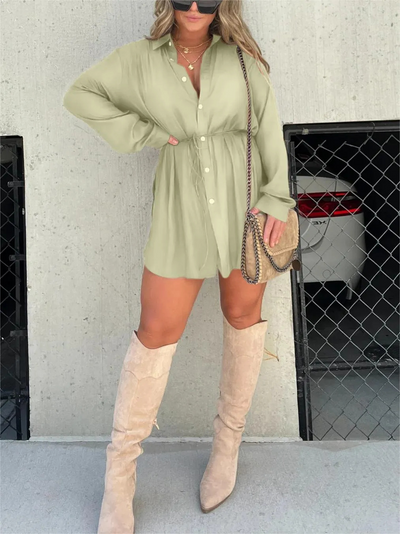 MODESSO® | Modna satynowa sukienka typu romper