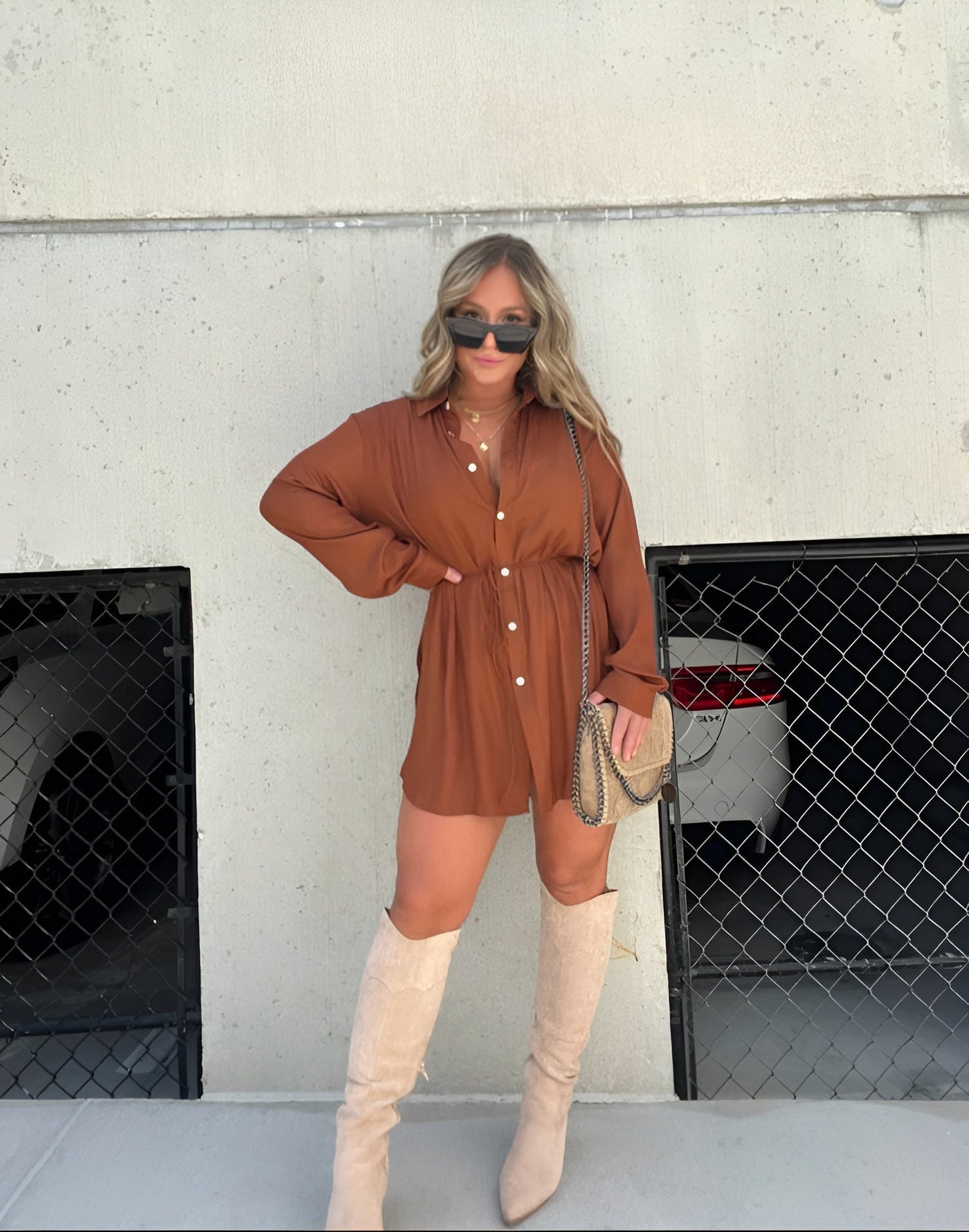 MODESSO® | Modna satynowa sukienka typu romper