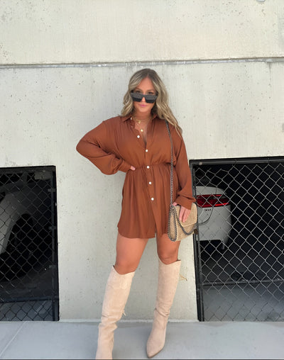 MODESSO® | Modna satynowa sukienka typu romper