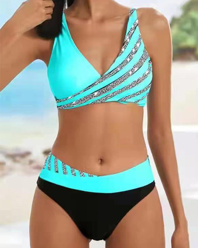 MODESSO® |  Mona – Wzorzyste bikini w ciepłych odcieniach