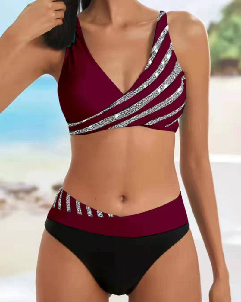 MODESSO® |  Mona – Wzorzyste bikini w ciepłych odcieniach