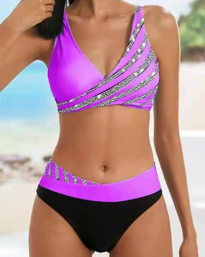 MODESSO® |  Mona – Wzorzyste bikini w ciepłych odcieniach