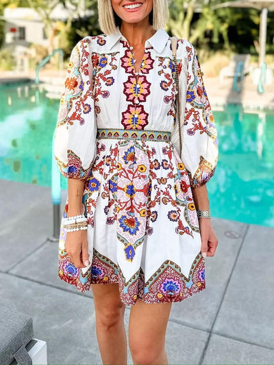 MODESSO® | Elegancka sukienka z wyrafinowanymi wzorami