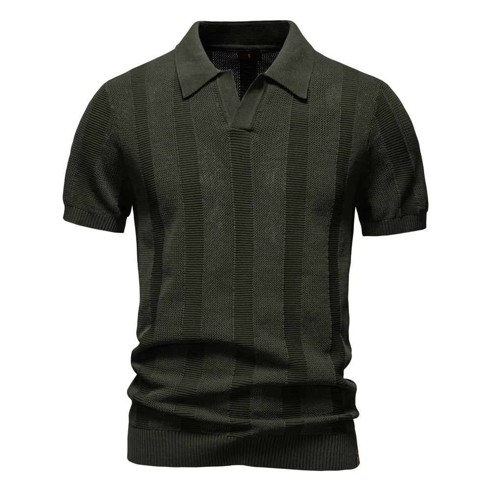 MODESSO® | Bawełniana koszulka polo w paski