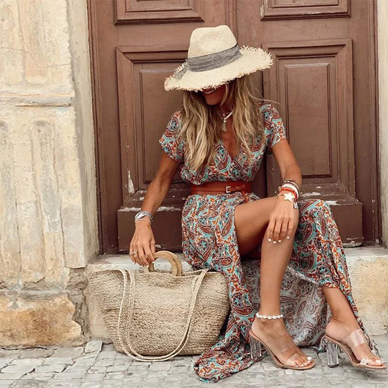 MODESSO® | Elegancka Boho Sukienka Maxi