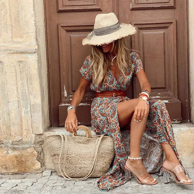 MODESSO® | Elegancka Boho Sukienka Maxi