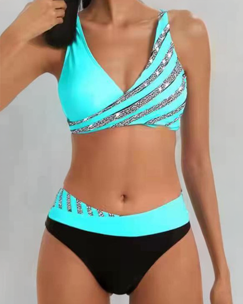 MODESSO® |  Mona – Wzorzyste bikini w ciepłych odcieniach