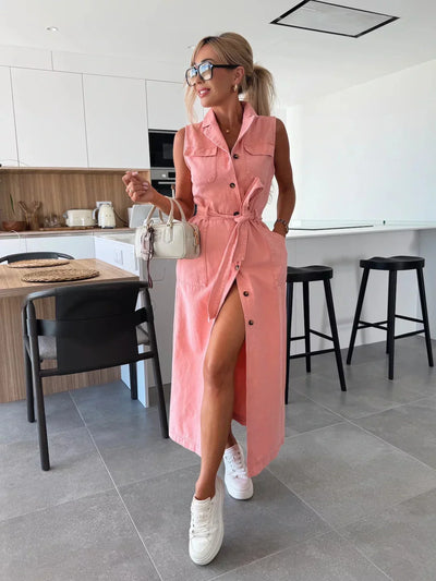 MODESSO® | Isabelle Maxi Dżinsowa Sukienka