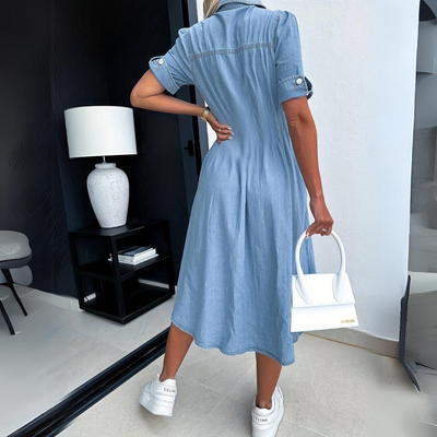 MODESSO® | Swobodna sukienka jeansowa
